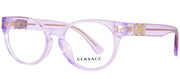Versace Kids VK 3323U 5372 Oval Plastic Pink Eyeglasses with Logo Stamped Demo Lenses