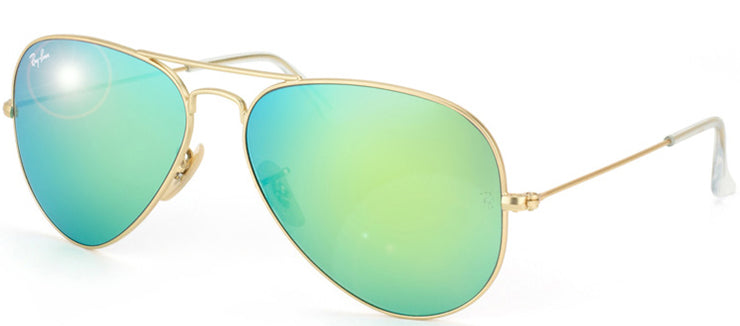 Ray-Ban Classic Aviator RB 3025 112/19 Aviator Metal Gold Sunglasses with Green Mirror Lens