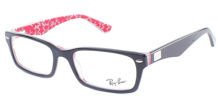 Ray-Ban RX 5206 2479 Rectangle Plastic Black Eyeglasses with Demo Lens