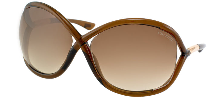 Tom Ford Whitney TF 9 692 Fashion Plastic Brown Sunglasses with Brown Gradient Lens