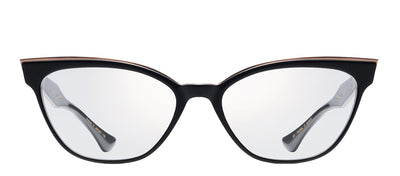 Dita FICTA DT DTX528-53-01-Z Cat-Eye Plastic Black Eyeglasses with Clear Lens