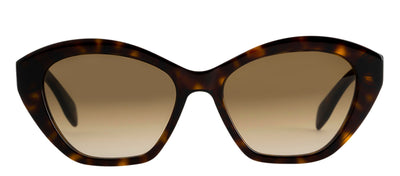 Alexander McQueen AM 0355S 002 Cat-Eye Plastic Havana Sunglasses with Brown Gradient Lens