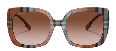 Burberry CAROLL BE 4323 400513 Square Plastic Brown Sunglasses with Brown Gradient Lens