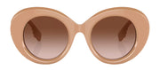Burberry MARGOT BE 4370U 399013 Round Plastic Beige Sunglasses with Brown Gradient Lens