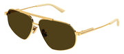 Bottega Veneta BV 1194S 002 Fashion Metal Black Sunglasses with Brown Lens