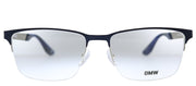 BMW BW 5001-H 016 Rectangle Metal Blue Eyeglasses with Demo Lens