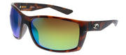 Costa Del Mar REEFTON 9007 900711 Rectangle Plastic Tortoise Sunglasses with Green Mirror Lens