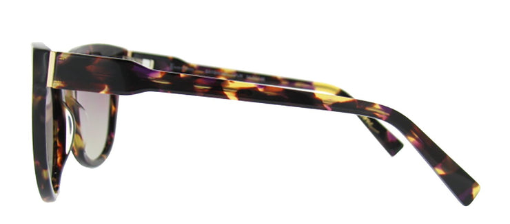 Ellen Degeneres ED BAYSHORE TPUR Rectangle Plastic Tortoise Sunglasses with Purple Gradient Lens