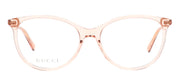 Gucci GG 0550O 012 Cat-Eye Plastic Nude Eyeglasses with Logo Stamped Demo Lenses
