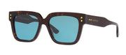 Gucci GG 1084S 002 Square Plastic Havana Sunglasses with Blue Lens