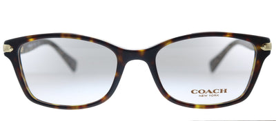 Coach HC 6065 5291 Rectangle Plastic Havana Eyeglasses with Demo Lens
