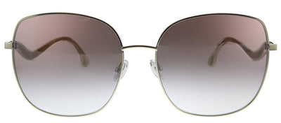 Jimmy Choo JC MAMIE/S 3YG NQ Rectangle Metal Gold Sunglasses with Brown Gradient Mirrored Lens