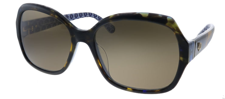 Kate Spade KS Amberlynn/S 2VM Square Plastic Havana Pattern Sunglasses with Brown Polarized Lens