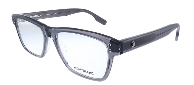 MontBlanc MB 0125O 008 Rectangle Acetate Grey Eyeglasses with Demo Lens