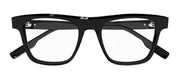 Montblanc MILLENNIALS MB 0203O 004 Rectangle Plastic Black Eyeglasses with Logo Stamped Demo Lenses