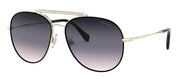 Miu Miu MU 53VS AAVGR0 Pilot Metal Gold Sunglasses with Purple Mirror Lens