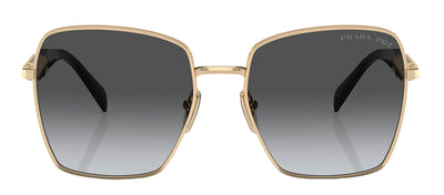 Prada PR 64ZS ZVN5W1 Square Metal Gold Sunglasses with Grey Gradient Lens