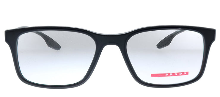 Prada Linea Rossa Lifestyle PS 01LV 1BO1O1 Square Plastic Black Eyeglasses with Demo Lens