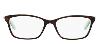 Ralph Lauren RA 7044 601 Cat-Eye Plastic Havana Eyeglasses with Logo Stamped Demo Lens