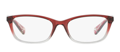 Ralph by Ralph Lauren RA 7072 1510 Rectangle Plastic Red Eyeglasses with Logo Stamped Demo Lenses