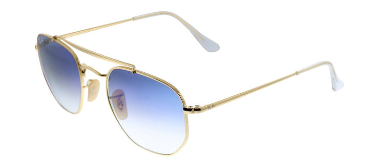 Ray-Ban The Marshal RB 3648 001/3F Aviator Metal Gold Sunglasses with Blue Gradient Lens