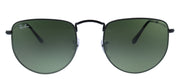 Ray-Ban CLUBMASTER RB 3958 002/31 Geometric Metal Black Sunglasses with Green Lens