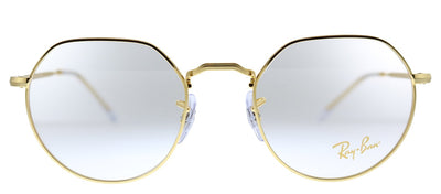 Ray-Ban Jack RX 6465 3086 Geometric Metal Legend Gold Eyeglasses with Demo Lens