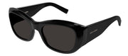 Saint Laurent SL 498S 1 Wrap Plastic Black Sunglasses with Grey Lens