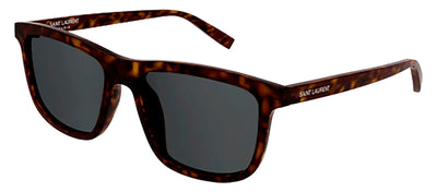 Saint Laurent SL 501 002 Square Plastic Havana Sunglasses with Grey Lens