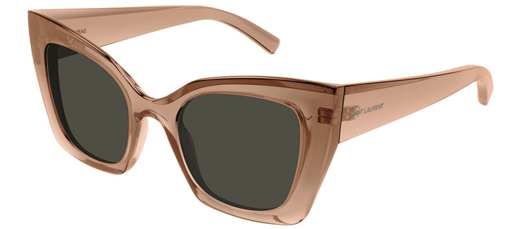 Saint Laurent SL 552S 006 Cat-Eye Plastic Nude Sunglasses with Grey Lens