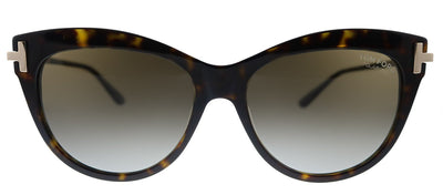 Tom Ford Kira TF 821 52H Cat-Eye Plastic Havana Sunglasses with Brown Polarized Lens