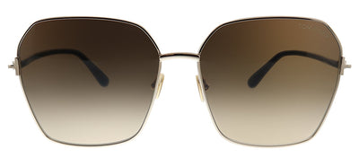 Tom Ford Claudia-02 TF 839 52F Geometric Metal Gold Sunglasses with Brown Lens