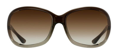 Tom Ford Jennifer TF 8 38F Fashion Plastic Brown Sunglasses with Brown Gradient Lens
