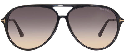 Tom Ford Samson TF 909 01B Aviator Plastic Black Sunglasses with Grey Gradient Lens