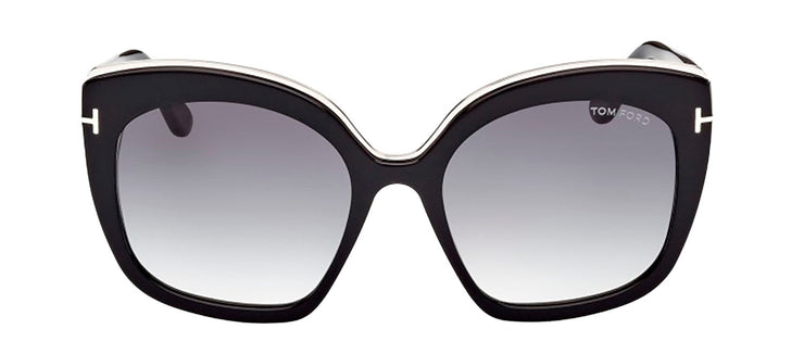 Tom Ford Chantalle TF 944 01B Butterfly Plastic Black Sunglasses with Grey Gradient Lens