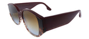 Victoria Beckham VB 605S 605 Oval Plastic Burgundy Sunglasses with Brown Gradient Lens