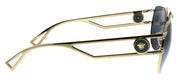 Versace  VE 2225 100287 Aviator Metal Gold Sunglasses with Grey Lens