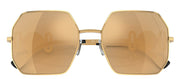Versace VE 2248 10027P Geometric Metal Gold Sunglasses with Gold Mirror Lens