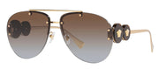 Versace VE 2250 148889 Aviator Metal Gold Sunglasses with Brown Gradient Lens