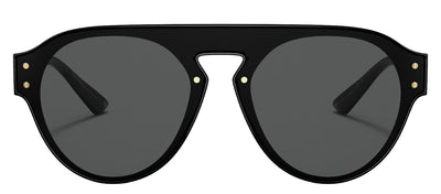 Versace VE 4420 GB1/87 Aviator Plastic Black Sunglasses with Grey Lens