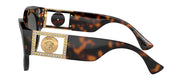 Versace VE 4438B 108/87 Round Plastic Havana Sunglasses with Grey Lens