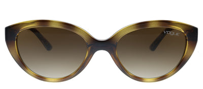 Vogue Eyewear Junior VJ 2002 W65613 Cat-Eye Plastic Dark Havana Sunglasses with Brown Gradient Lens