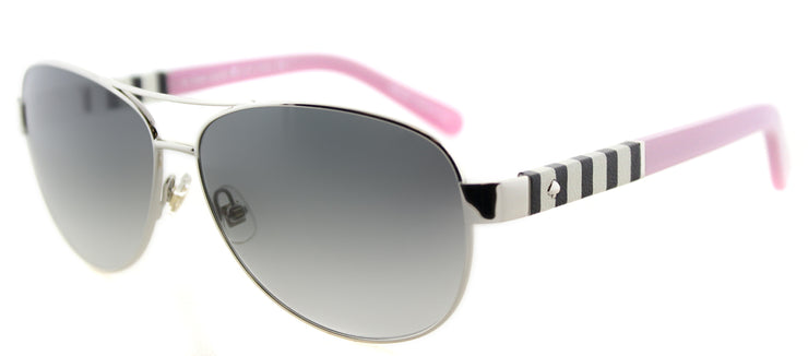 Kate Spade KS Dalia YB7 Aviator Metal Silver Sunglasses with Grey Gradient Lens