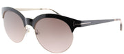 Tom Ford Angela TF 438 01F Round Metal Black Sunglasses with Brown Graident Lens