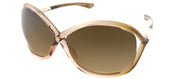 Tom Ford Whitney TF 9 74F Fashion Plastic Pink Sunglasses with Brown Gradient Lens