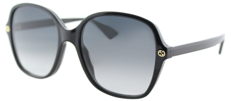 Gucci GG 0092S 001 Square Acetate Black Sunglasses with Grey Gradient Lens