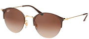 Ray-Ban RB 3578 900913 Round Metal Brown Sunglasses with Brown Gradient Lens