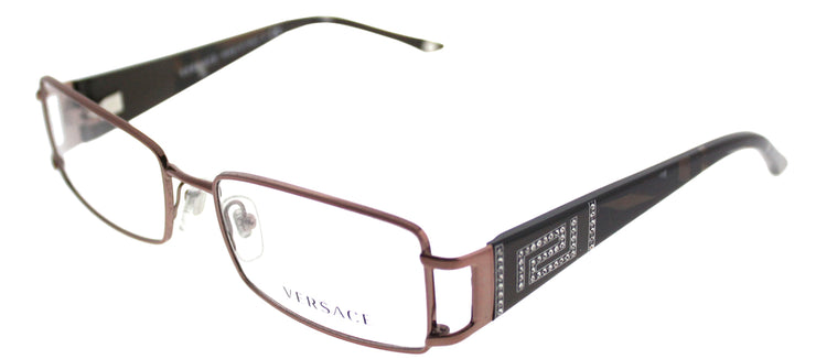Versace VE 1163B 1013 Rectangle Metal Brown Eyeglasses with Demo Lens