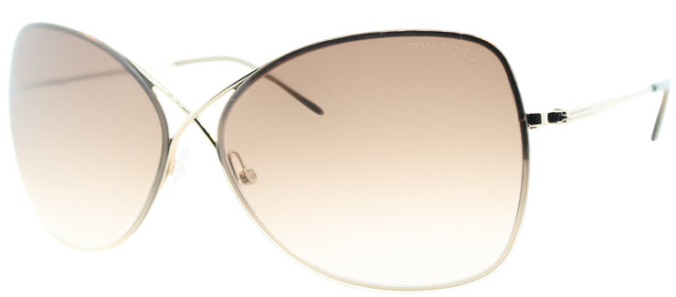 Tom Ford Collete TF 250 28F Fashion Metal Gold Sunglasses with Brown Gradient Lens