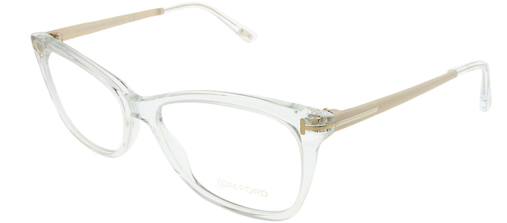 Tom Ford FT 5353 026 Rectangle Plastic Clear Eyeglasses with Demo Lens
